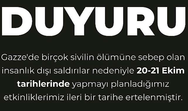 Bazı etkinlikler iptal edildi