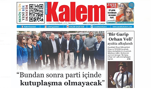 Kalem Gazetesi canakkalekalem.com’da yayında