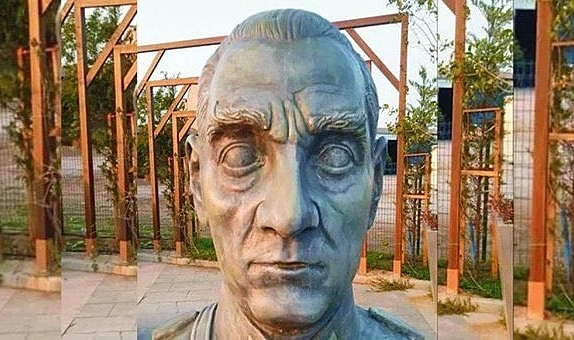 Tepki gören heykel kaldırıldı
