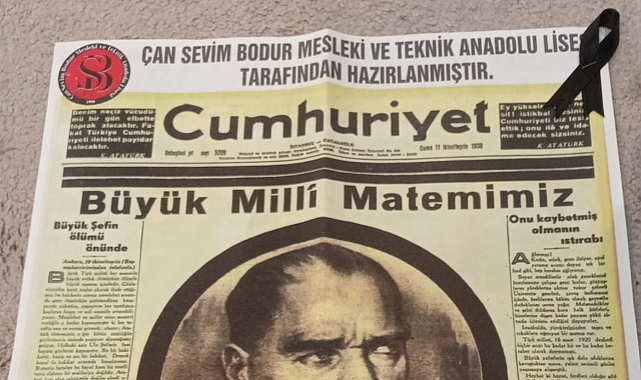 Öğrenciler, 10 Kasım’a özel gazete hazırladılar