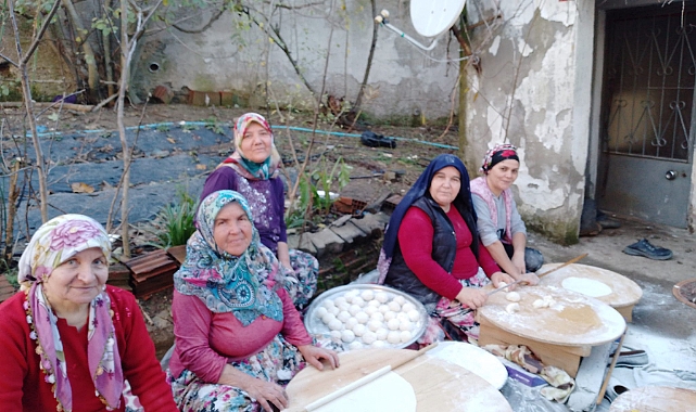 Çan'da börek hamuru geleneğini sürüyor