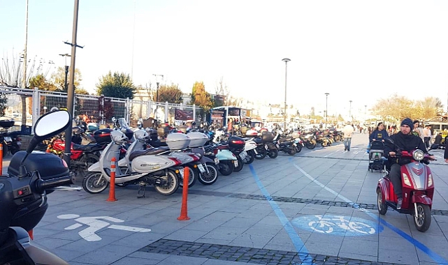 Şehrin kalbi motosiklet otoparkı oldu