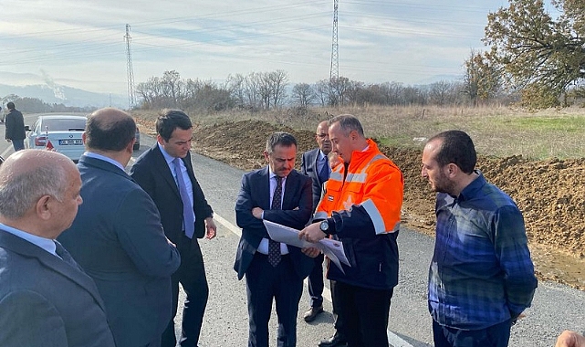 Vali Aktaş yapımı devam eden yolu inceledi