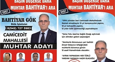Başın düşerse dara muhtar Bahtiyar'ı ara
