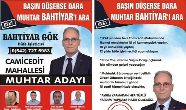 Başın düşerse dara muhtar Bahtiyar'ı ara