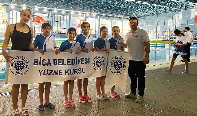 Bigalı yüzücüler dereceyle döndü