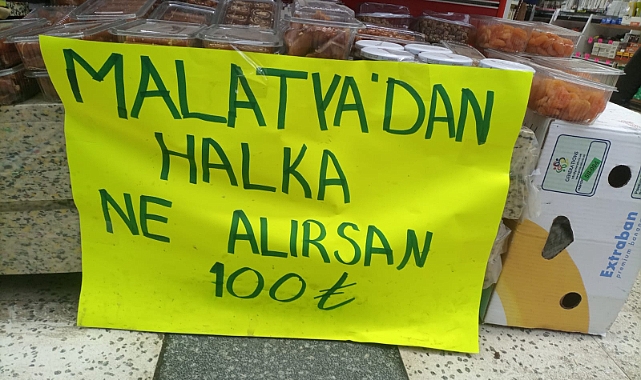 Çan'da Malatya ürünlerinin satışı başladı
