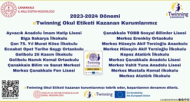 Çanakkale'den eTwinning okulu etiketi kazanan kurumlar öne çıkıyor