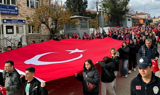 Gökçeada'da şehitleri anma yürüyüşü düzenlendi