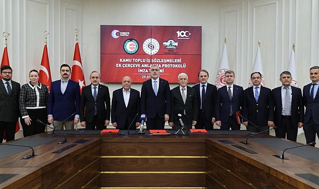 Kamu Toplu İş Sözleşmeleri Ek Çerçeve Anlaşma Protokolü İmzalandı