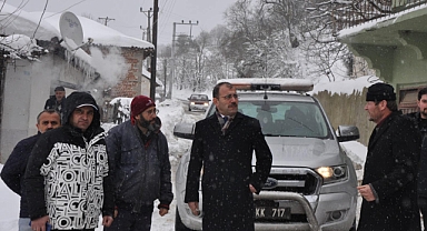 Kaymakam Dolu, karla mücadele çalışmalarını yerinde inceledi