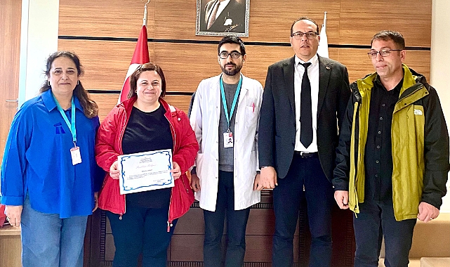 Başarılı Ebe'ye teşekkür belgesi