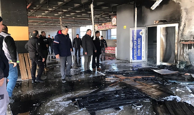 Başkan Arslan yangını yerinde inceledi