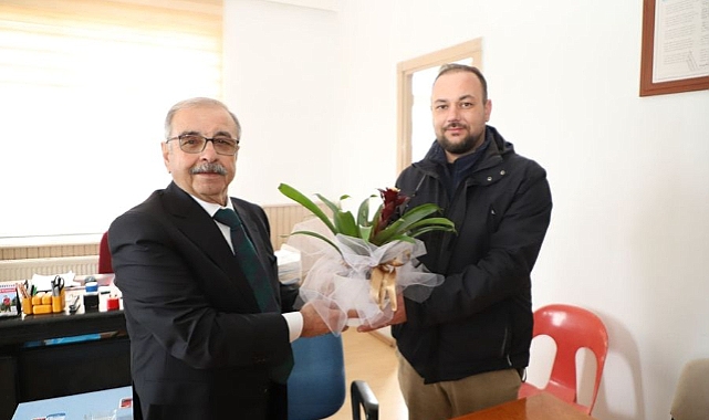Başkan Özacar'dan göreve yeni seçilen Ahmet Balkan'a ziyaret