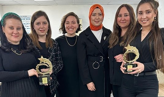 Çan'da başarılarını kutladılar