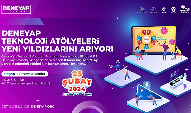 Deneyap Teknoloji Atölyeleri için Başvurular Başladı