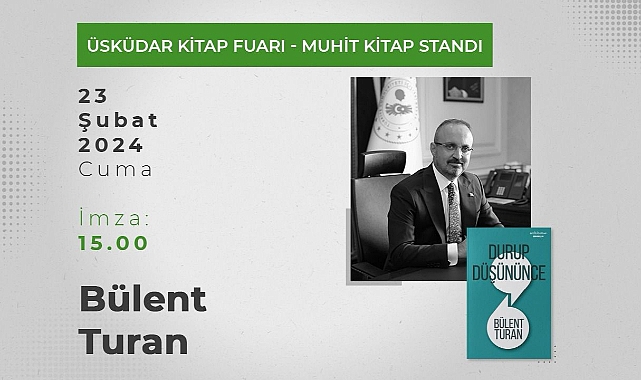 Turan, Üsküdar Kitap Fuarında yerini alacak