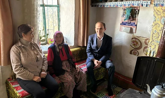 Ayvacık Kaymakamı Sak, Ahmetçe Köyü’nü ziyaret etti.