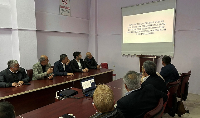 Ayvacık'ta seçim güvenliği için toplanıldı