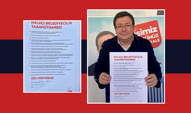 Başkan Adayı Erkek, Halkçı Belediyecilik Taahhütnamesini imzaladı