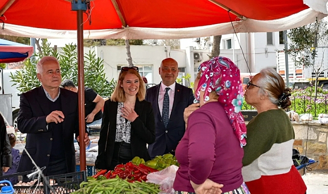 Başkan Adayı Göztepe, pazar esnafıyla buluştu