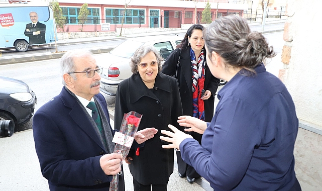 Başkan Özacar'dan kadınlar günü ziyaretleri