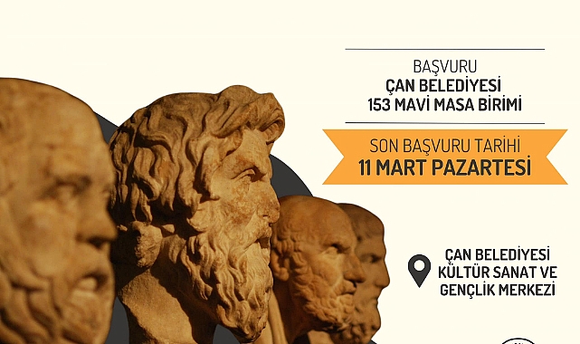 Çan belediyesi'nden felsefe atölyesi: "1 masa 10 sandalye"