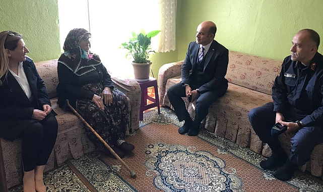 Çan Kaymakamlığı yetkililerinden Şehit Erdoğan Şen'in ailesine ziyaret