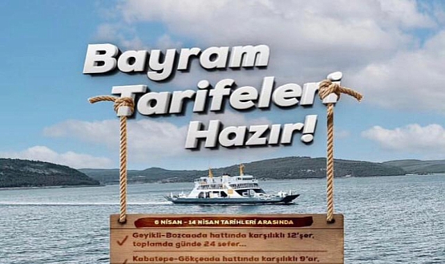 Çanakkale boğazı'nda yeni tarife ve bayram seferleri
