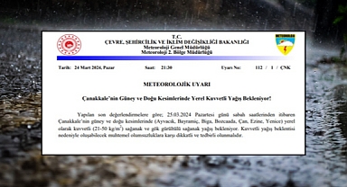 Çanakkale’nin güney ve doğu kesimlerinde sağanak etkili olacak