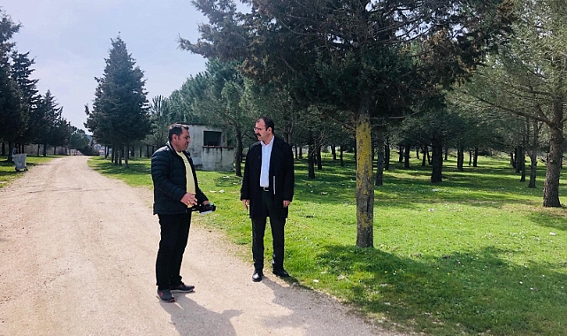 Erdinç Dolu, Kozçeşme köyü mesire alanında incelemelerde bulundu