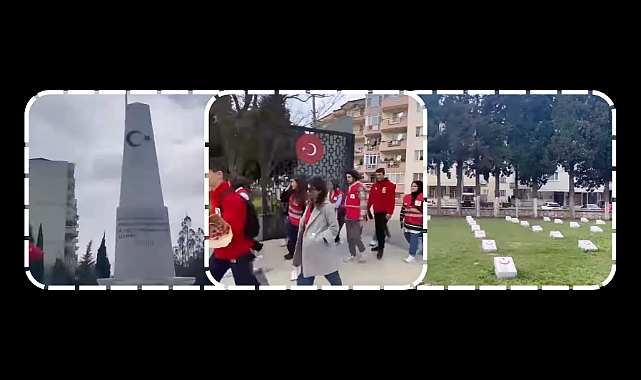 Genç Kızılay Çanakkale Şubesi'nden Hastane Bayırı Şehitliği'ne ziyaret