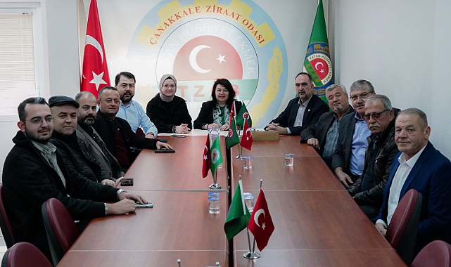İskenderoğlu, Çanakkale Ziraat Odası Başkanı Ufuk Ünver'i ziyaret etti