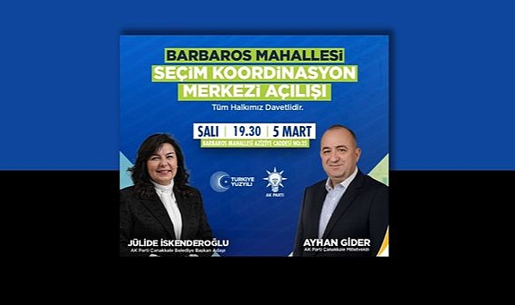 İskenderoğlu ve Gider, seçim koordinasyon merkezi açılışına katılıyor