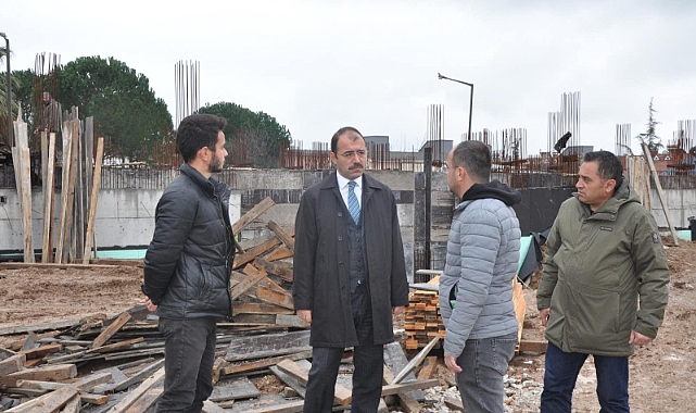 Kaymakam Dolu, yapımı devam eden inşaatları inceledi
