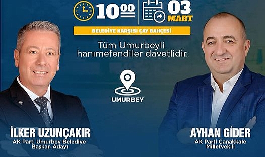 Umurbey Belediye Başkan Adayı İlker Uzunçakır, hanımefendilerle buluşma programı düzenliyor