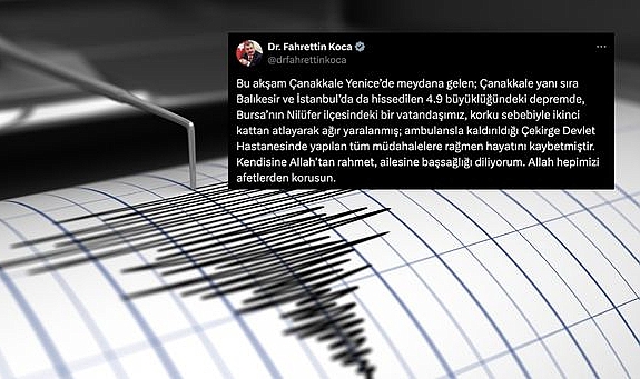 Yenice'de yaşanan depremde 1 kişi hayatını kaybetti