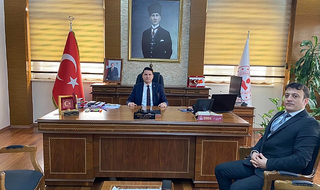 Yenice Orman İşletme Müdürü Sinan Yılmaz, Kaymakam Musa Göktaş'ı ziyaret ederek göreve başladı