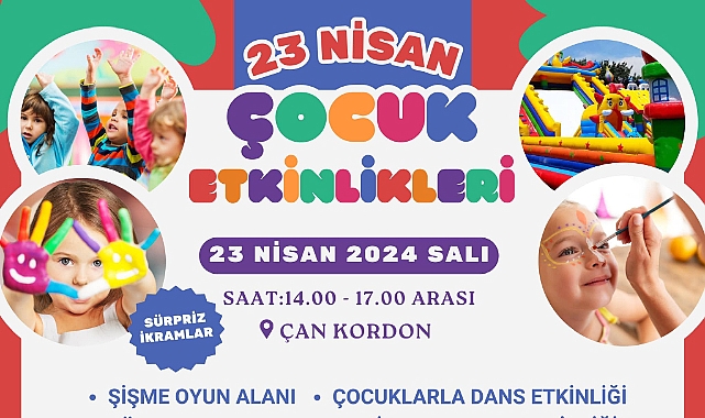 23 Nisan Çocuk Etkinlikleri, Çan Kordon'da düzenlenecek