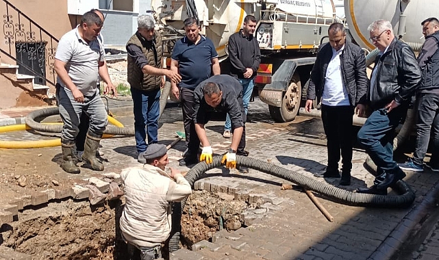 Bayramiç'te ana boru patlağı