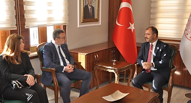 Biga Belediye başkanı Alper Şen’den Kaymakam Erdinç Dolu’ya nezaket ziyareti