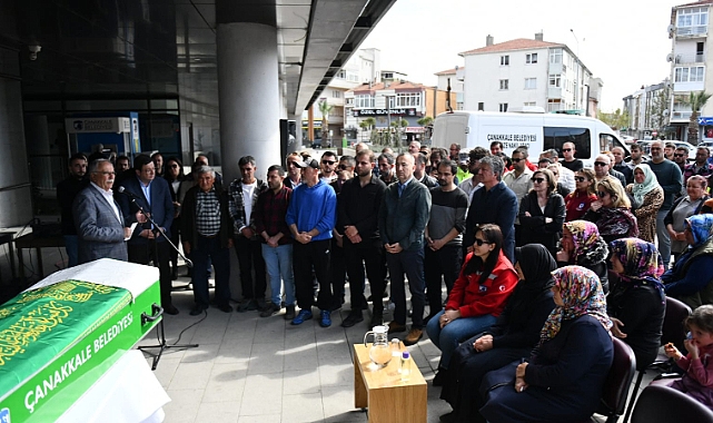 "Çanakkale belediyesi'nden vefat eden mesai arkadaşlarına Mustafa Topçu'ya son veda"