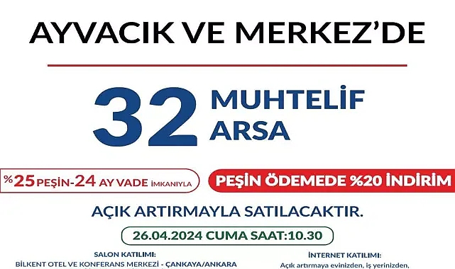Çanakkale’de açık artırmayla satılacak arsalar için detaylar!