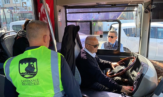 Çanakkale'de kent içi ulaşım denetlemeleri devam ediyor