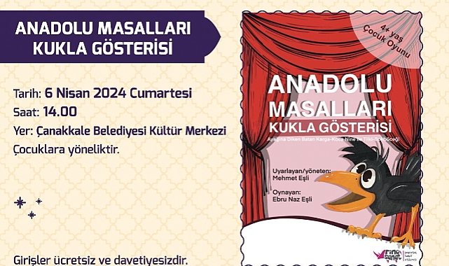 Çocuklar için kukla gösterisi düzenlenecek