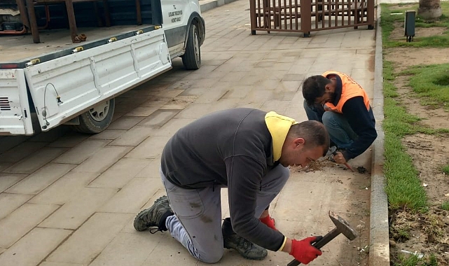 Eceabat’ta temizlik ve bakım devam ediyor
