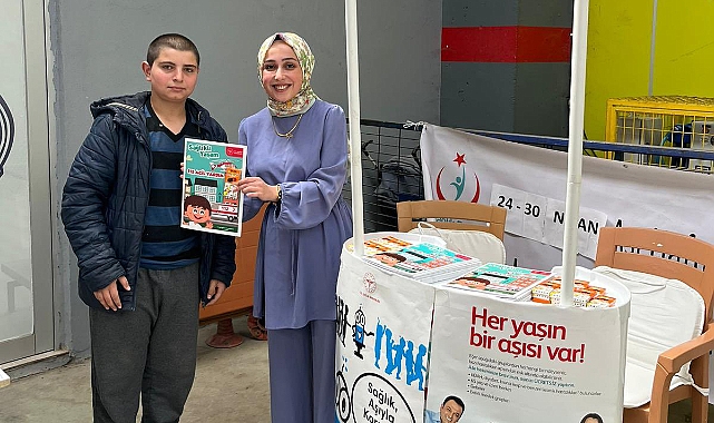 Ezine İlçe Sağlık Müdürlüğü'nden Aşı Haftası ve bilgilendirme faaliyetleri