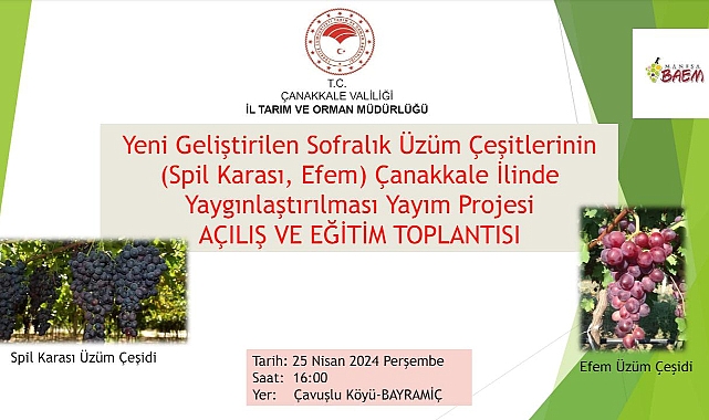 İl Tarım ve Orman Müdürlüğü duyurdu!