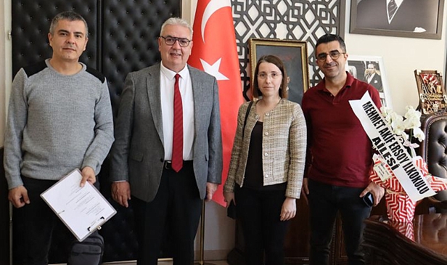 Mehmet Akif Ersoy İlkokulu heyeti, Başkan Hasan Cem Atılgan'ı ziyaret etti
