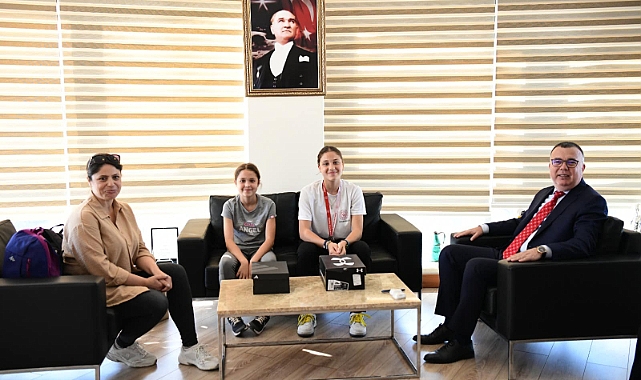Sporcu Şimal Alkan'dan Başkan Arslan'a ziyaret